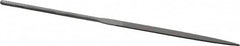 Grobet - 6-1/4" Needle Precision Swiss Pattern Warding File - Round Handle - Americas Industrial Supply