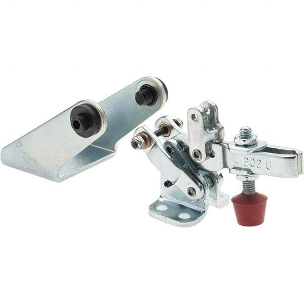 De-Sta-Co - 200 Lb Inner Hold Capacity, Horiz Mount, Air Power Hold-Down Toggle Clamp - 1/8 NPT Port, 34 Max psi, 102° Bar Opening, 26.92mm Height Under Bar - Americas Industrial Supply