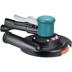 Dynabrade - 10,000 OPM, 23 CFM Air Consumption, Palm Air Orbital Sander - Round Pad, 1/4 NPT Inlet - Americas Industrial Supply