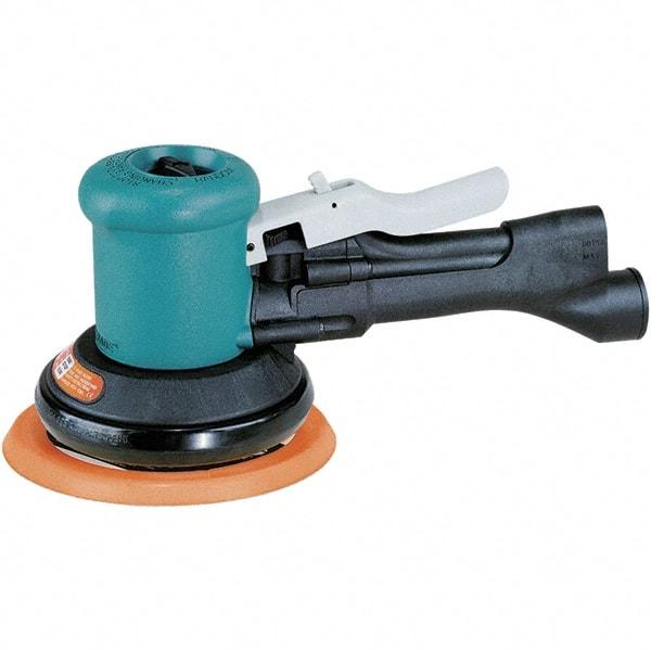 Dynabrade - 12,000 OPM, 23 CFM Air Consumption, Palm Air Orbital Sander - Round Pad, 1/4 NPT Inlet - Americas Industrial Supply