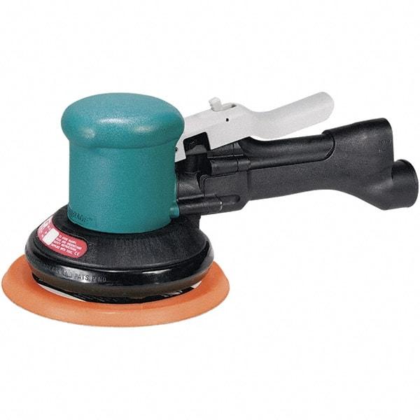 Dynabrade - 12,000 OPM, 23 CFM Air Consumption, Palm Air Orbital Sander - Round Pad, 1/4 NPT Inlet - Americas Industrial Supply