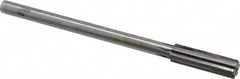 Made in USA - 0.58" Carbide-Tipped 6 Flute Chucking Reamer - Straight Flute, 7/16" Straight Shank, 2" Flute Length, 8" OAL - Americas Industrial Supply