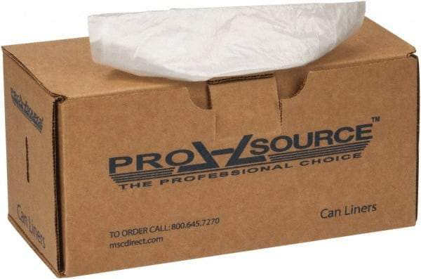 PRO-SOURCE - 90 Gal Capacity, 1.8 mil Thick, Heavy-Duty Trash Bags - Linear Low-Density Polyethylene (LLDPE), Flat Pack Dispenser, 38" Wide x 63" High, Clear - Americas Industrial Supply