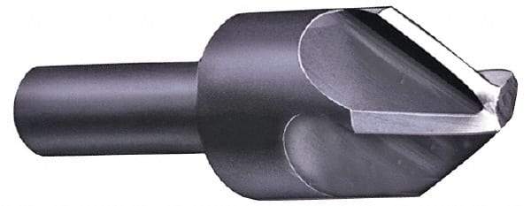 Hertel - 1-1/4" Head Diam, 1/2" Shank Diam, 4 Flute 60° High Speed Steel Countersink - 3-3/8" OAL, Straight Shank - Americas Industrial Supply