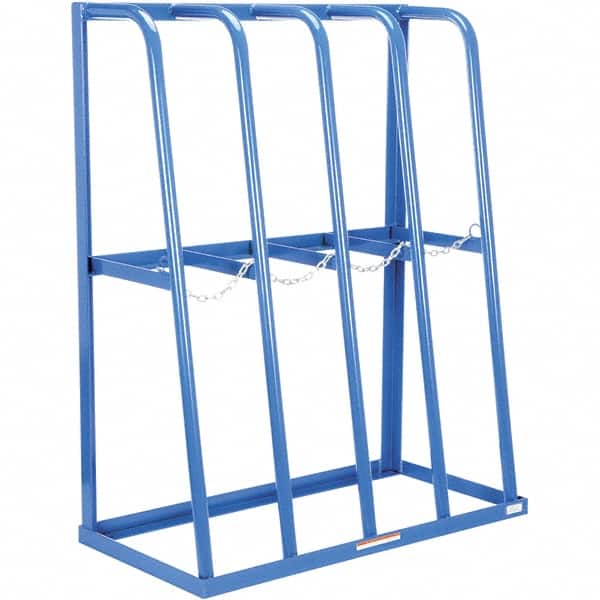 Vestil - 4 Bay, 1,500 Lb Capacity, Blue Vertical Storage Rack - 48" Wide x 60" High x 24" Deep - Americas Industrial Supply