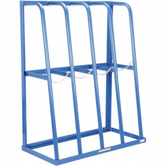 Vestil - 4 Bay, 1,500 Lb Capacity, Blue Vertical Storage Rack - 48" Wide x 60" High x 24" Deep - Americas Industrial Supply