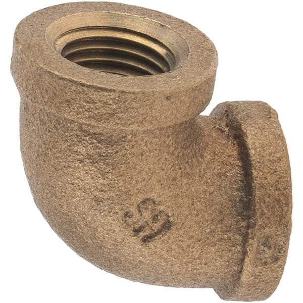 Merit Brass - Class 125, 1/4" Internal Pipe, Brass 90° Street Elbow - FBSPT x FBSPT - Americas Industrial Supply