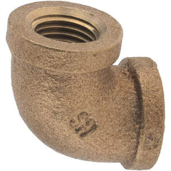 Merit Brass - Class 125, 1/4" Internal Pipe, Brass 90° Street Elbow - FBSPT x FBSPT - Americas Industrial Supply