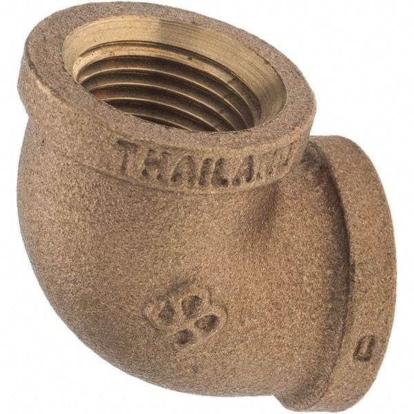 Merit Brass - Class 125, 1/2" Internal Pipe, Brass 90° Street Elbow - FBSPT x FBSPT - Americas Industrial Supply