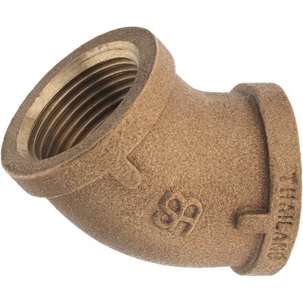 Merit Brass - Class 125, 1" Internal Pipe, Brass 45° Street Elbow - FBSPT x FBSPT - Americas Industrial Supply