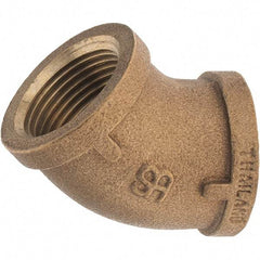 Merit Brass - Class 125, 1" Internal Pipe, Brass 45° Street Elbow - FBSPT x FBSPT - Americas Industrial Supply