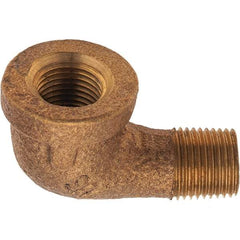 Merit Brass - Class 125, 1/8" Internal Pipe, Brass 90° Street Elbow - FBSPT x MBSPT - Americas Industrial Supply