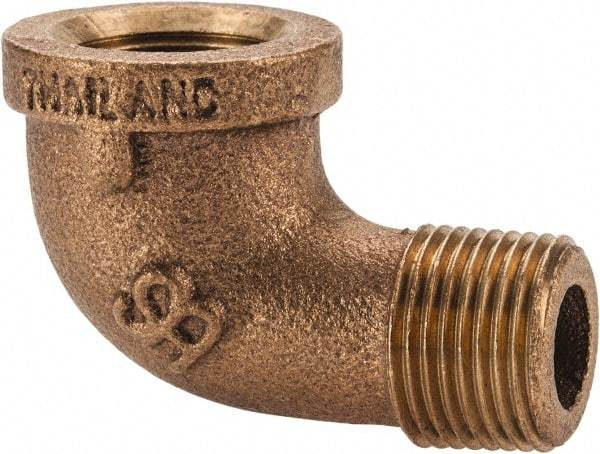 Merit Brass - Class 125, 3/8" Internal Pipe, Brass 90° Street Elbow - FBSPT x MBSPT - Americas Industrial Supply