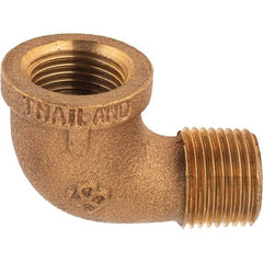 Merit Brass - Class 125, 1/2" Internal Pipe, Brass 90° Street Elbow - FBSPT x MBSPT - Americas Industrial Supply