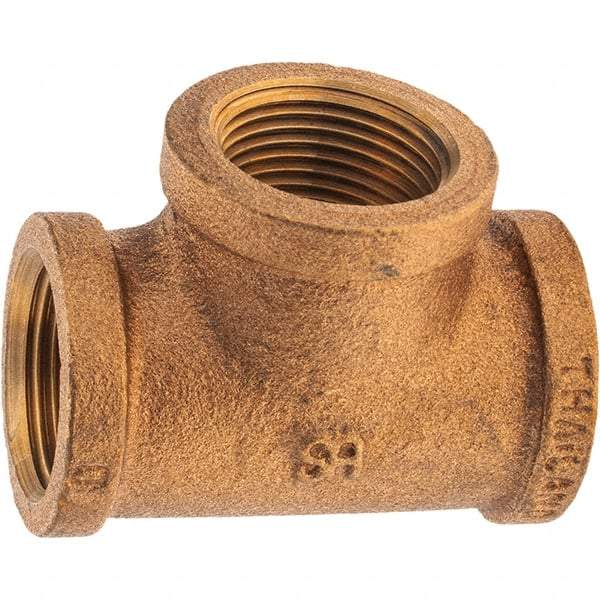 Merit Brass - Class 125, 3/4" Internal Pipe, Brass Tee - FBSPT x FBSPT x FBSPT - Americas Industrial Supply