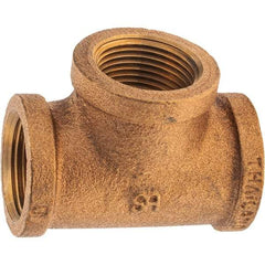Merit Brass - Class 125, 3/4" Internal Pipe, Brass Tee - FBSPT x FBSPT x FBSPT - Americas Industrial Supply