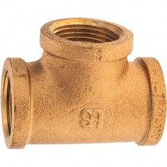 Merit Brass - Class 125, 1" Internal Pipe, Brass Tee - FBSPT x FBSPT x FBSPT - Americas Industrial Supply