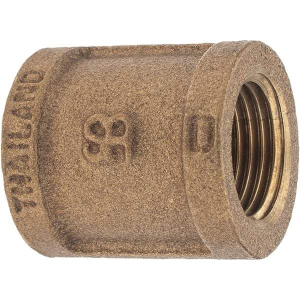 Merit Brass - Class 125, 1/2" Internal Pipe, Brass Coupling - FBSPT x FBSPT - Americas Industrial Supply