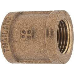 Merit Brass - Class 125, 1/2" Internal Pipe, Brass Coupling - FBSPT x FBSPT - Americas Industrial Supply