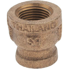 Merit Brass - Class 125, 3/8 x 1/4" Internal Pipe, Brass Reducing Coupling - FBSPT x FBSPT - Americas Industrial Supply