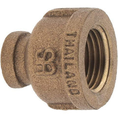 Merit Brass - Class 125, 1/2 x 1/8" Internal Pipe, Brass Reducing Coupling - FBSPT x FBSPT - Americas Industrial Supply