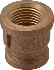 Merit Brass - Class 125, 1/2 x 3/8" Internal Pipe, Brass Reducing Coupling - FBSPT x FBSPT - Americas Industrial Supply