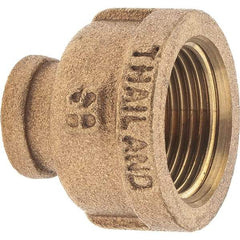 Merit Brass - Class 125, 3/4 x 1/4" Internal Pipe, Brass Reducing Coupling - FBSPT x FBSPT - Americas Industrial Supply