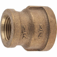 Merit Brass - 3/4 x 1/2" Brass Pipe Reducing Coupling - Americas Industrial Supply