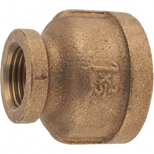 Merit Brass - Class 125, 1 x 1/2" Internal Pipe, Brass Reducing Coupling - FBSPT x FBSPT - Americas Industrial Supply