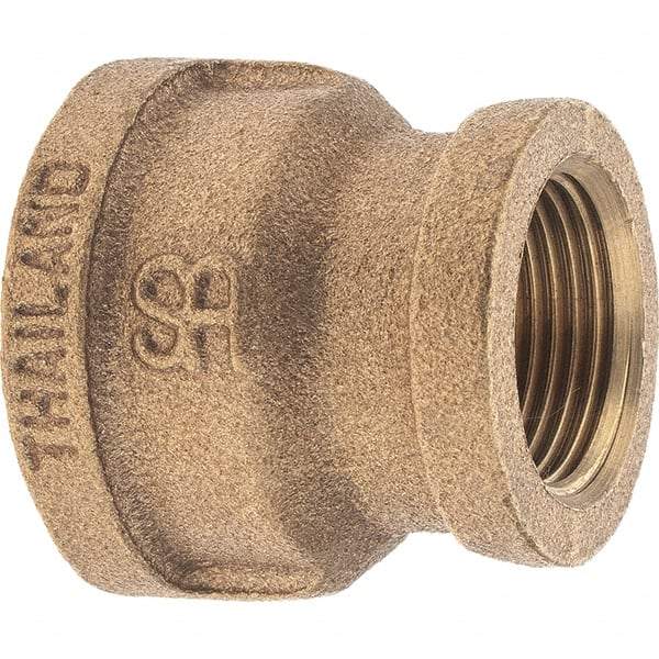 Merit Brass - Class 125, 1 x 3/4" Internal Pipe, Brass Reducing Coupling - FBSPT x FBSPT - Americas Industrial Supply