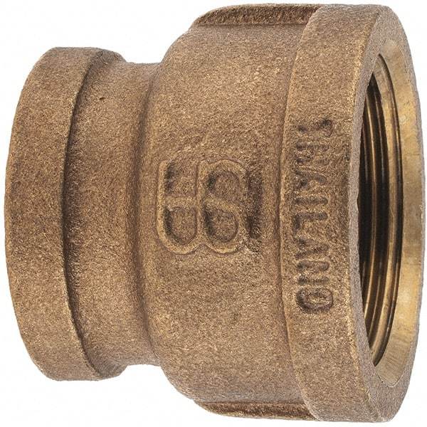 Merit Brass - Class 125, 1-1/4 x 1" Internal Pipe, Brass Reducing Coupling - FBSPT x FBSPT - Americas Industrial Supply