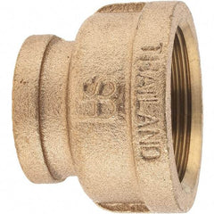 Merit Brass - Class 125, 1-1/2 x 1" Internal Pipe, Brass Reducing Coupling - FBSPT x FBSPT - Americas Industrial Supply