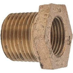 Merit Brass - Class 125, 1/2 x 3/8" Internal Pipe, Brass Hex Bushing - MBSPT x FBSPT - Americas Industrial Supply