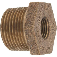 Merit Brass - Class 125, 3/4 x 1/4" Internal Pipe, Brass Hex Bushing - MBSPT x FBSPT - Americas Industrial Supply