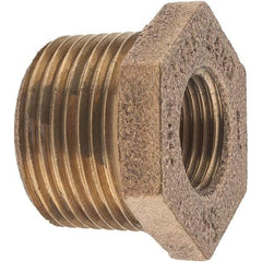 Merit Brass - Class 125, 1 x 1/2" Internal Pipe, Brass Hex Bushing - MBSPT x FBSPT - Americas Industrial Supply