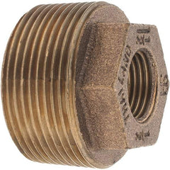 Merit Brass - Class 125, 1-1/2 x 1/2" Internal Pipe, Brass Hex Bushing - MBSPT x FBSPT - Americas Industrial Supply