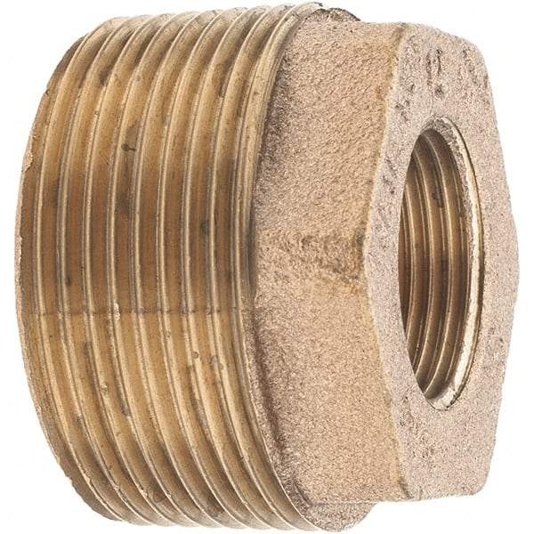 Merit Brass - Class 125, 1-1/2 x 3/4" Internal Pipe, Brass Hex Bushing - MBSPT x FBSPT - Americas Industrial Supply