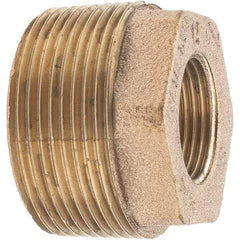 Merit Brass - Class 125, 1-1/2 x 3/4" Internal Pipe, Brass Hex Bushing - MBSPT x FBSPT - Americas Industrial Supply