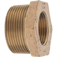 Merit Brass - Class 125, 1-1/2 x 1" Internal Pipe, Brass Hex Bushing - MBSPT x FBSPT - Americas Industrial Supply