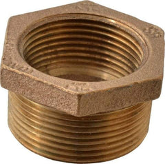 Merit Brass - Class 125, 1-1/2 x 1-1/4" Internal Pipe, Brass Hex Bushing - MBSPT x FBSPT - Americas Industrial Supply