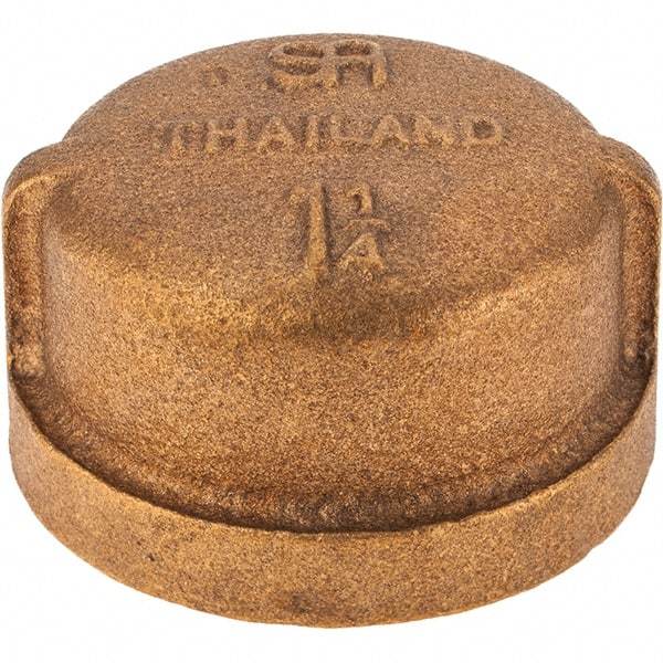 Merit Brass - Class 125, 1-1/4" Internal Pipe, Brass End Cap - FBSPT - Americas Industrial Supply