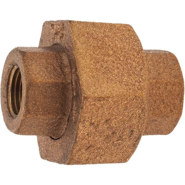 Merit Brass - Class 125, 1/8" Internal Pipe, Brass Union - FBSPT x FBSPT - Americas Industrial Supply