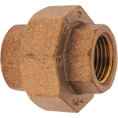 Merit Brass - Class 125, 1/2" Internal Pipe, Brass Union - FBSPT x FBSPT - Americas Industrial Supply