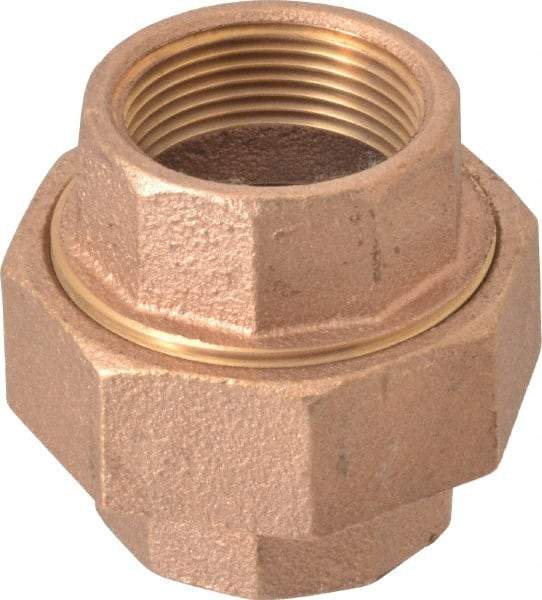 Merit Brass - Class 125, 1-1/4" Internal Pipe, Brass Union - FBSPT x FBSPT - Americas Industrial Supply