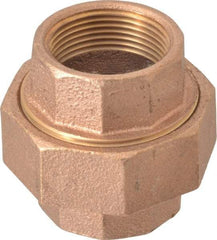 Merit Brass - Class 125, 1-1/4" Internal Pipe, Brass Union - FBSPT x FBSPT - Americas Industrial Supply