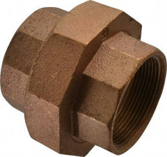 Merit Brass - Class 125, 2" Internal Pipe, Brass Union - FBSPT x FBSPT - Americas Industrial Supply