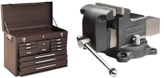 Value Collection - 11 Drawer Tool Chest - 26-1/2" Wide x 12" Deep x 18-7/8" High, Steel, Brown - Americas Industrial Supply
