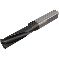 Iscar - 10mm Cutting Depth, 5mm Diam, Internal/External Thread, Solid Carbide, Single Point Threading Tool - TiAlN/TiN Finish, 32mm OAL, 6mm Shank Diam, 0.05" Projection from Edge, 0.5 to 1mm Pitch, 60° Profile Angle - Exact Industrial Supply