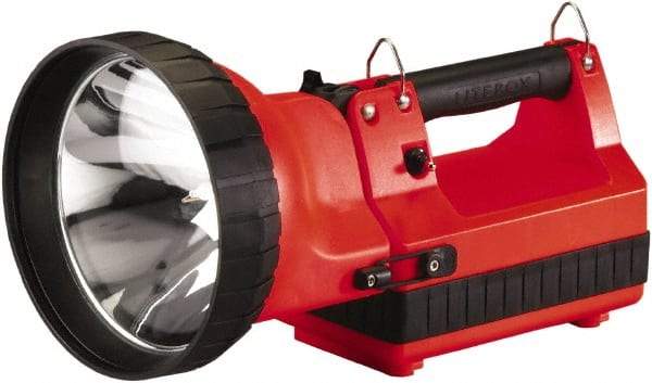 Streamlight - Xenon Bulb, 3,350 Lumens, Spotlight/Lantern Flashlight - Orange Plastic Body, 1 12V Battery Included - Americas Industrial Supply