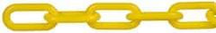 PRO-SAFE - 100' Long x 1-1/2" Wide Plastic Chain - Yellow - Americas Industrial Supply